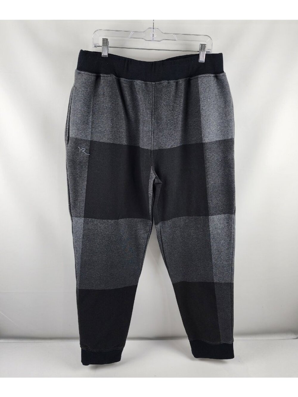 Rocawear Classic Pants Mens 2XL Black Gray Vintage Hip Hop Colorblock Joggers